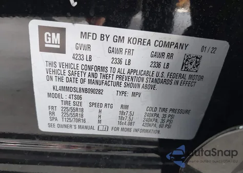 2022 Buick Encore Gx Fwd Select z USA, uszkodzony, nr VIN KL4MMDSL8NB090282